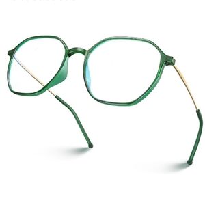Blue Light Blocking Glasses Anti Glare Eye Protection Green Frame